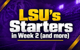 LSU moved to 2-0 while Lane Kiffin continued to get an extended look at his revamped roster. Here’s a closer look at the Tigers’ starters against Louisiana Tech, the newcomers who took the field and more from Week 2.